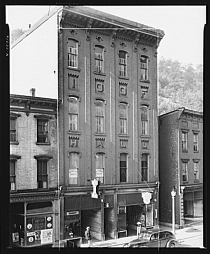 The I.O.O.F. (International Order of Odd Fellows) building on Upper Broadway. Mauch Chunk, Pennsylvania
