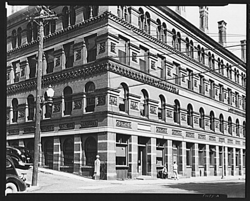 A bank building on Susquehanna Street. Mauch Chunk, Pennsylvania