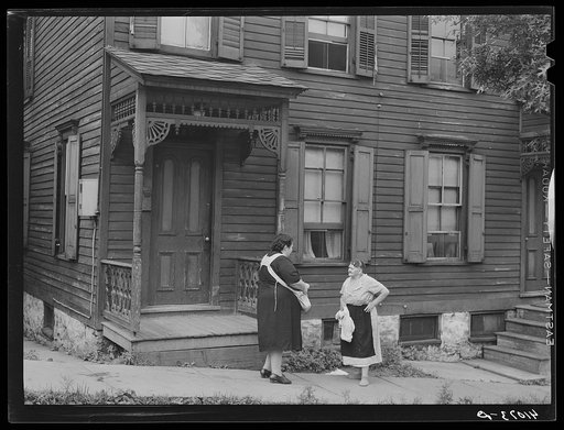 Two women living on the main street of Upper Mauch Chunk, Pennsylvania