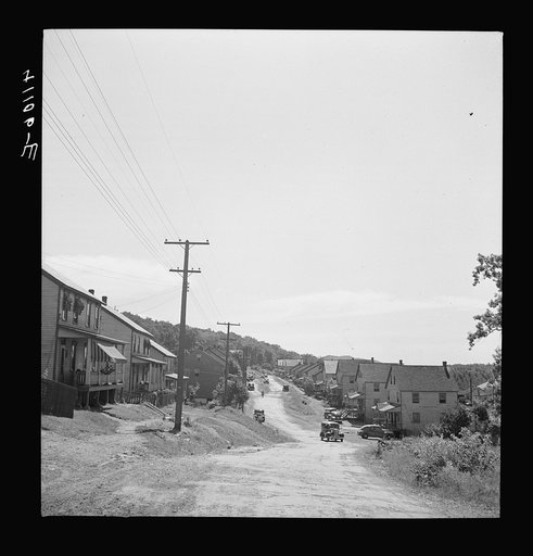 Untitled photo, possibly related to: Houses and coal banks in Lansford, Pennsylvania