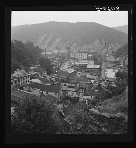 Untitled photo, possibly related to: Lower Mauch Chunk and Bear Mountain as seen from High Street