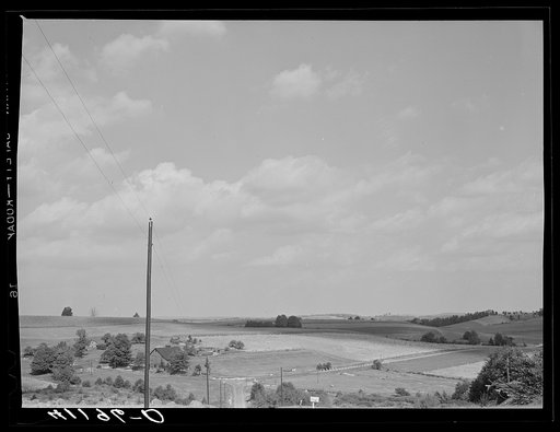 Untitled photo, possibly related to: Farm landscape near Falls Creek, Pennsylvania