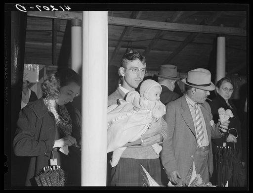 Customers at Tri-County Farmers Co-op Market at Du Bois, Pennsylvania