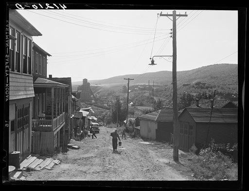 Street scene in the mining town of Lansford, Pennsylvania