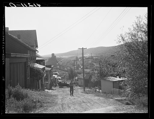 Untitled photo, possibly related to: Street scene in the mining town of Lansford, Pennsylvania