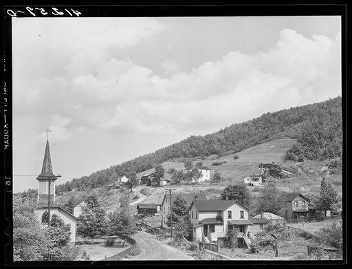 Houses in near-deserted coal town of Tyler, Pennsylvania