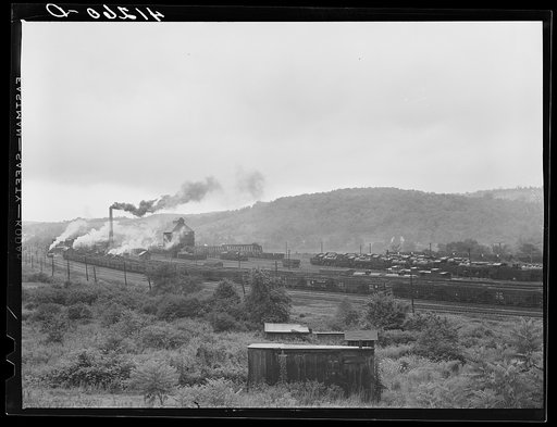 Untitled photo, possibly related to: Railroad yards at Punxsutawney, Pennsylvania