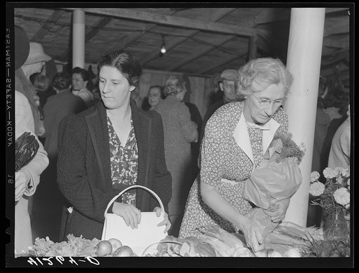 Customers at Tri-County Farmers Co-op Market at Du Bois, Pennsylvania