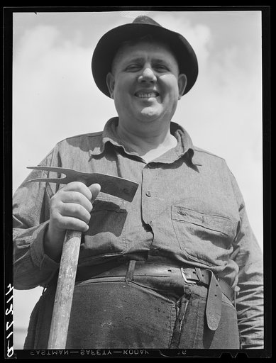Portrait of Mr. Knees, an Irish farmer, and member of the board of directors of the Tri-County Farmers Co-op Market at Du Bois, Pennsylvania. His farm is near Penfield, Pennsylvania
