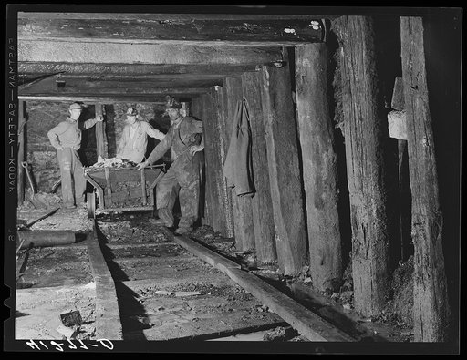 Interior of mine on farm of William Giles. Union Township, Pennsylvania