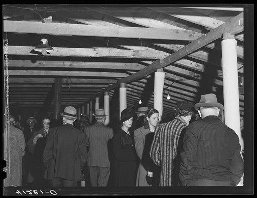 Untitled photo, possibly related to: Customers at Tri-County Farmers Co-op Market at Du Bois, Pennsylvania