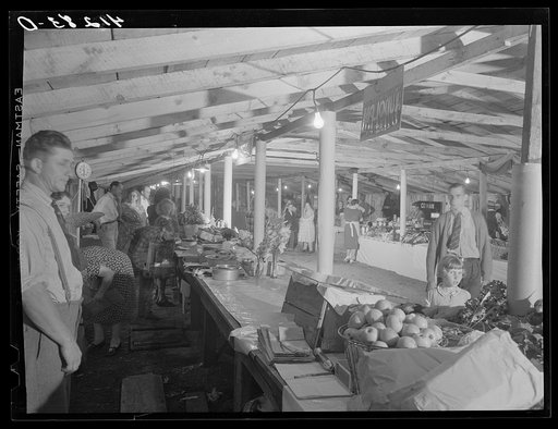 Untitled photo, possibly related to: Interior of Tri-County Farmers Coop Market at Du Bois, Pennsylvania