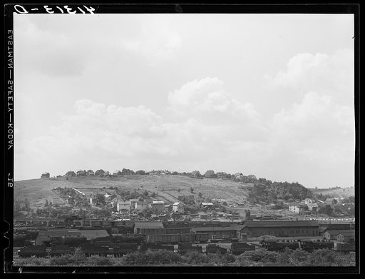 Untitled photo, possibly related to: Railroad yards and houses. Du Bois, Pennsylvania