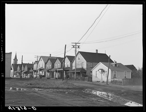 Untitled photo, possibly related to: Houses on "other side of railroad track" in Du Bois, Pennsylvania