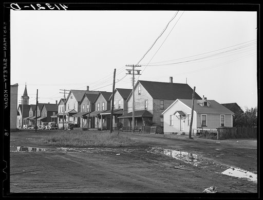 Houses on "other side of railroad track" in Du Bois, Pennsylvania
