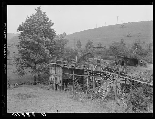 Two boys who work at Dougherty's mine near Falls Creek, Pennsylvania