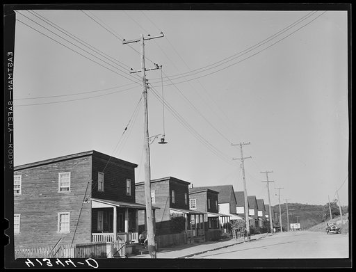 Row of workers' houses in Lansford, Pennsylvania