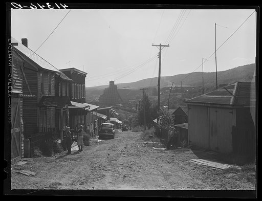 Untitled photo, possibly related to: Street scene in the mining town of Lansford, Pennsylvania