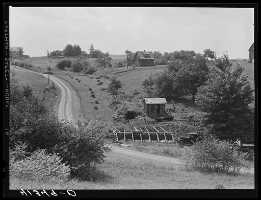 Untitled photo, possibly related to: The mine and farm of Mr. Merritt Bundy, member of the Tri-County Farmers Co-op Market in Du Bois, Pennsylvania. Mr. Bundy's farm is near Penfield, Pennsylvania