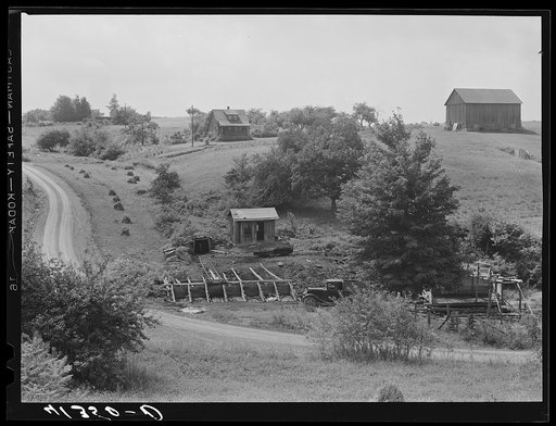 The mine and farm of Mr. Merritt Bundy, member of the Tri-County Farmers Co-op Market in Du Bois, Pennsylvania. Mr. Bundy's farm is near Penfield, Pennsylvania
