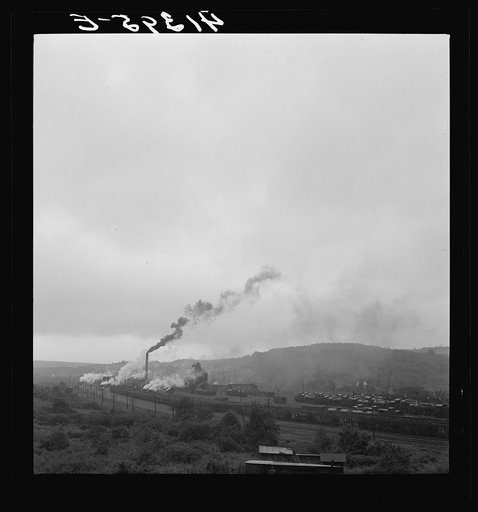 Untitled photo, possibly related to: Railroad yards at Punxsutawney, Pennsylvania