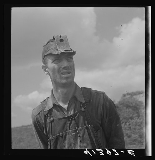Untitled photo, possibly related to: Miner working in a mine on a farm near Ellen Mills, Pennsylvania
