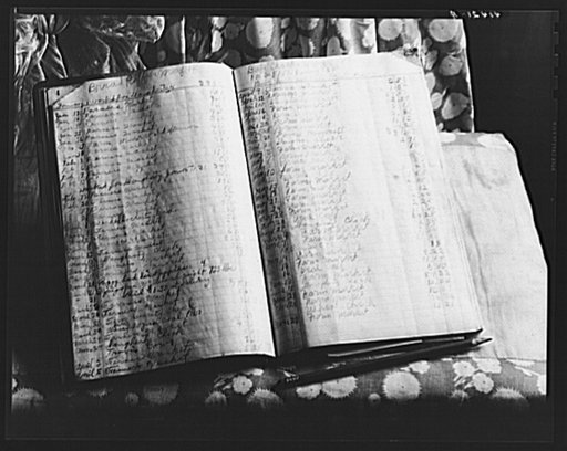 The ledger of Mr. and Mrs. Ralph Reitz, members of the Tri-County Farmers Co-op Market in Du Bois, Pennsylvania, showing income from market and wages from Daogherty's mines for period of January 13th to June 23rd