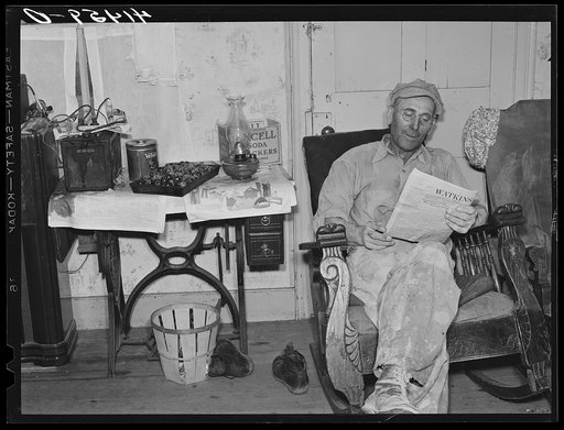 Mr. Joseph Soltisek, Polish farmer in the submarginal farm area of Sugar Hill, near Townsend, New York