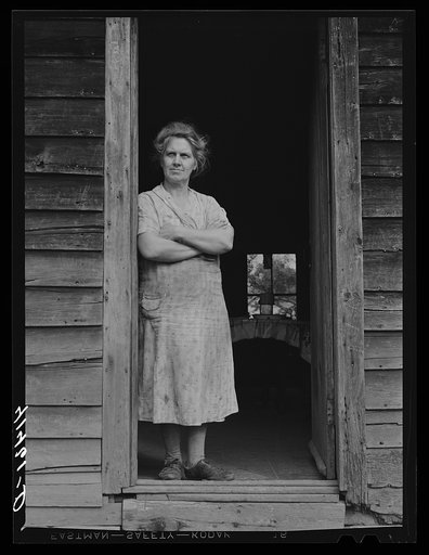 Mrs. Ben Harris. She and her husband have goats and sell goats milk. Do hardly any farming. Live in the submarginal farm area of Rumsey Hill, near Erin, New York