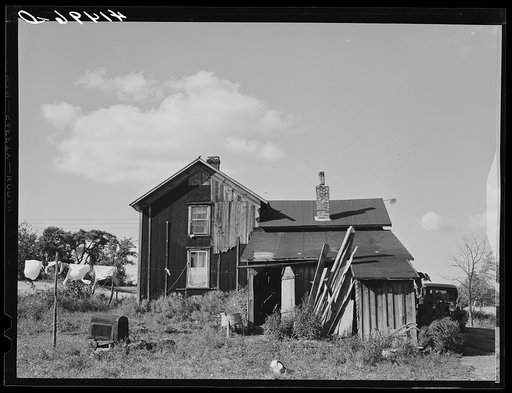 The back of Mr. Templer's house, a FSA (Farm Security Administration) client living in the submarginal area of Sugar Hill, near Townsend, New York