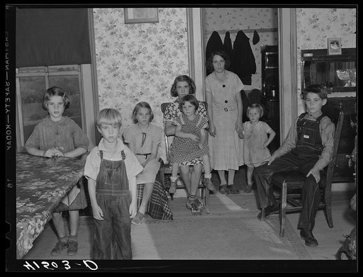 The family of Mr. Herbert Oliver, a FSA (Farm Security Administration) client in the submarginal area on Sugar Hill, near Townsend, New York