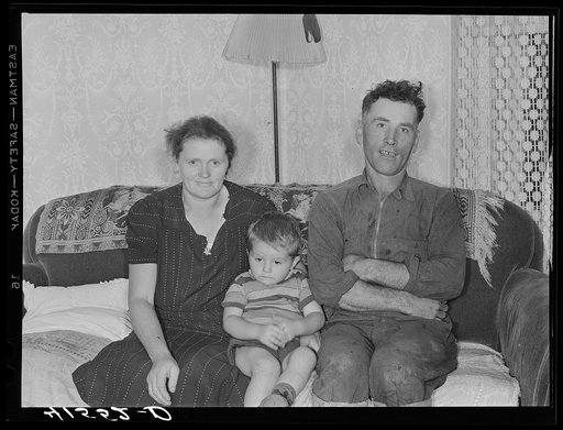 Mr. and Mrs. Louis Poleski and one of their children. Polish tobacco farmers. Enfield, Connecticut