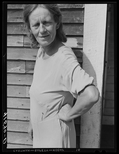Untitled photo, possibly related to: Mrs. Mary Smith, Polish tobacco farmer married to a Yankee. She runs the farm, husband has a job in town. Near Thompsonville, Connecticut