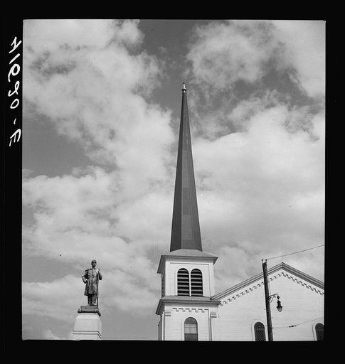 Church and civil war memorial. Thompsonville, Connecticut