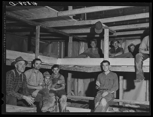 Sleeping quarters provided for pickers working at the Woodman Potato Company eleven miles north of Caribou, Maine