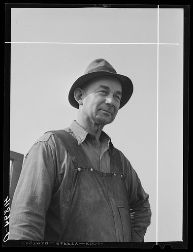 French-Canadian potato farmer on a farm near Caribou, Maine