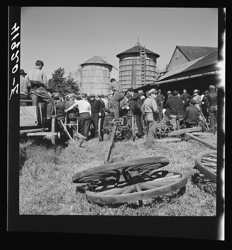 Auction sale on the farm of Mr. Anthony Yacek. Derby, Connecticut