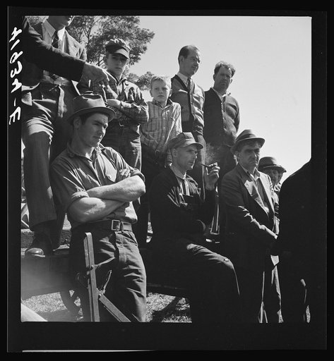 Untitled photo, possibly related to: Mr. E.S. Beardsley, a typical New England auctioneer. A great talker, he is active in local politics and in church work. At the auction of Mr. Anthony Yacek's farm. Derby, Connecticut