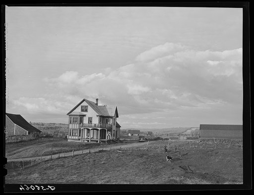 House along the Saint John River near Van Buren, Maine