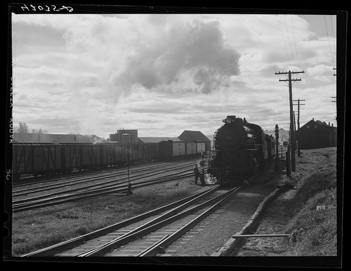 At the railroad terminal in Caribou, Maine