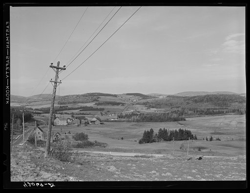 Landscape near Fort Kent, Maine. Off Route 11
