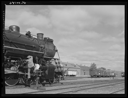 At the freight terminal of the Bangor and Aroostook Railroad in Caribou, Maine