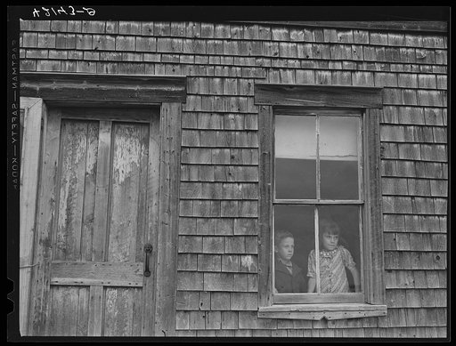 Children of Aroostook potato farmers near Fort Kent, Maine