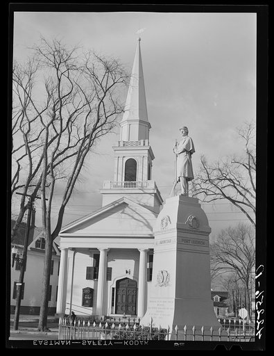 In a square in Mystic, Connecticut