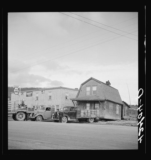 Untitled photo, possibly related to: Moving a house in Fort Kent, Maine