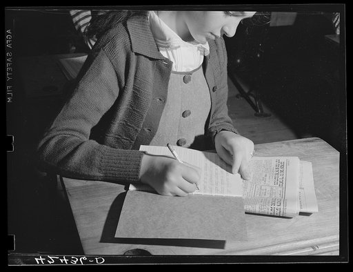 Untitled photo, possibly related to: In a Hebrew school. Colchester, Connecticut