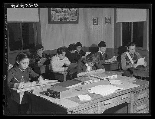 Children studying in a Hebrew school in Colchester, Connecticut
