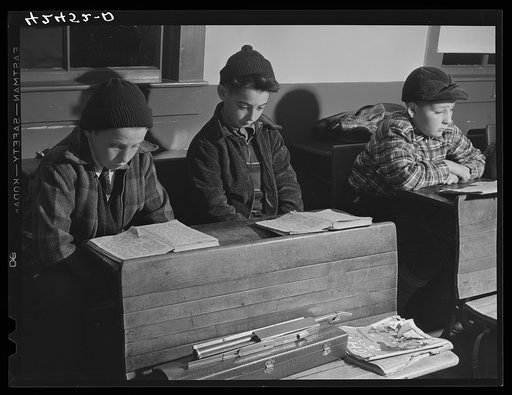 Children studying in a Hebrew school in Colchester, Connecticut