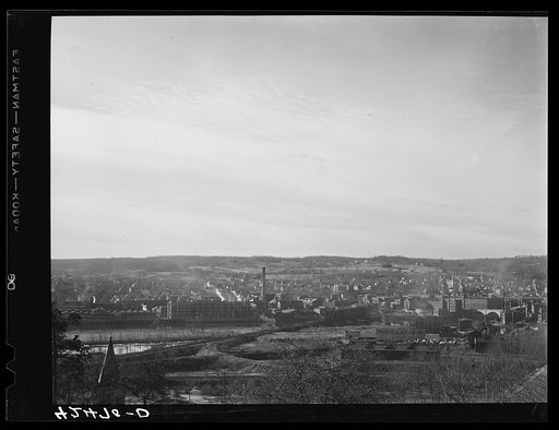 Untitled photo, possibly related to: General view of Shelton, Connecticut, with Derby, Connecticut, in the distance