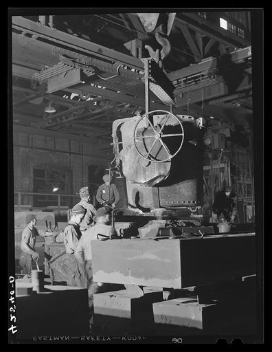 In the foundry of the Farrell-Birmingham Corporation. Ansonia, Connecticut